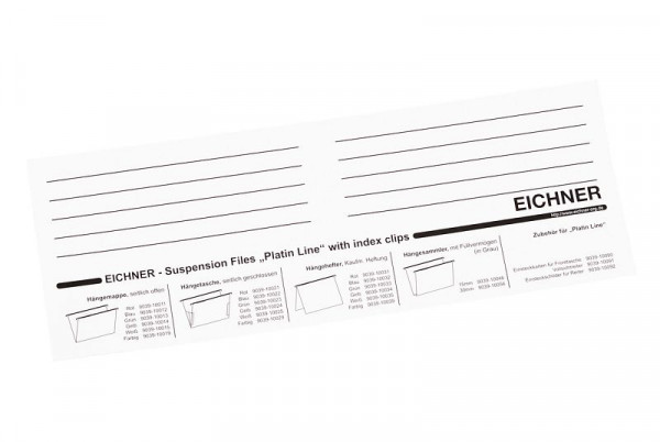 Eichner insteekkaarten voor de Platin Line serie, wit, VE: 50 stuks, 9039-10090