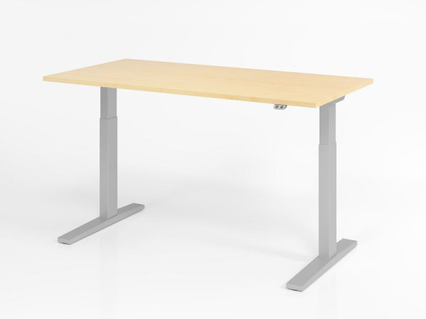 Hammerbacher skrivebord XMKA16, 160 x 80 cm, top: ahorn, 25 mm tyk, ABS tyk kant, rektangulær form, VXMKA16/3/S