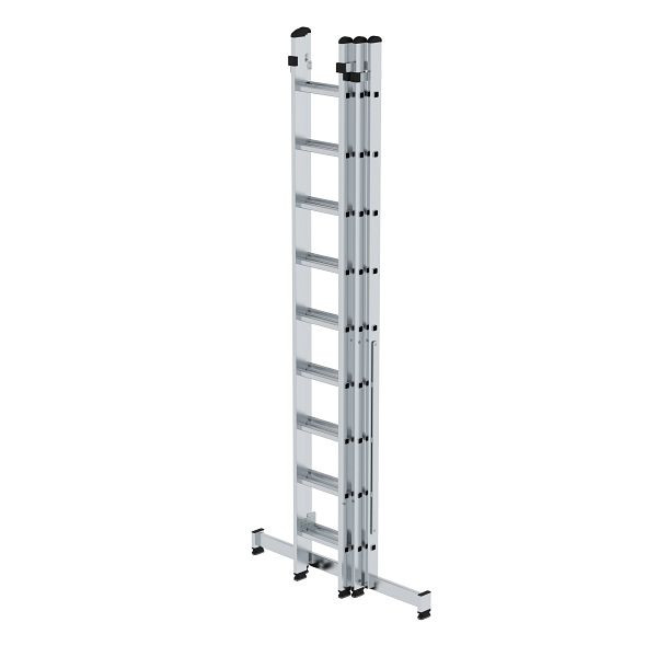 Munk Günzburger Steigtechnik multifunctionele ladder 3-delig met nivello® traverse 3x9 sporten, 011108