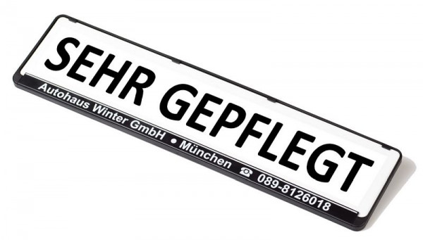 Eichner Miniletter reclamebord standaard, wit, opdruk: Zeer goed onderhouden, 9219-00156