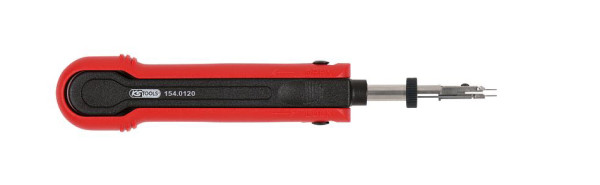 Ferramenta de desbloqueio KS Tools para plugues/receptáculos planos 2,8 mm (KOSTAL SLK), ajustável em 2 direções, 154.0120