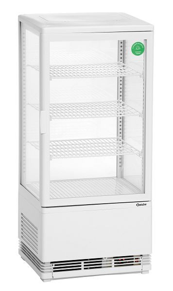 Mini vitrine refrigerada Bartscher 78 l, branca, 700578G