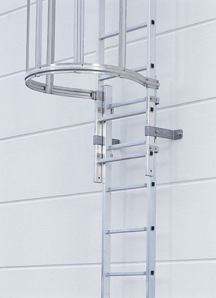 Euroline lichtmetalen noodafdaalladder, blank aluminium, 2,5m verticale ladderhoogte, 9662446
