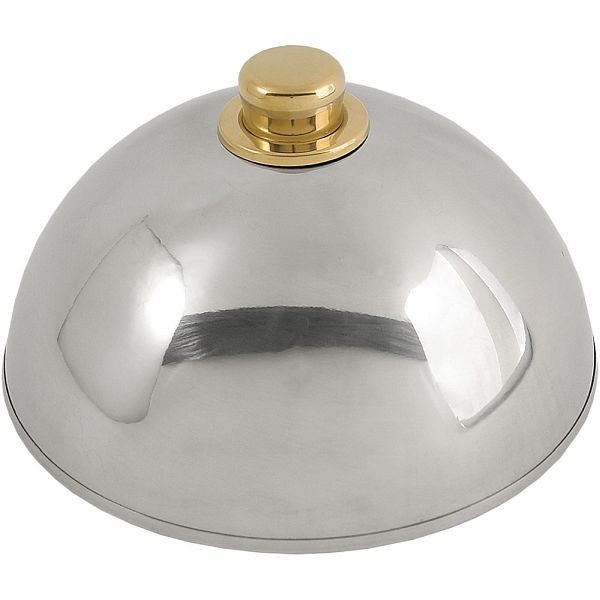 Sunnex tallerkenklokke med guldfarvet knop, Ø 25 cm, højde 11 cm, BB1602250
