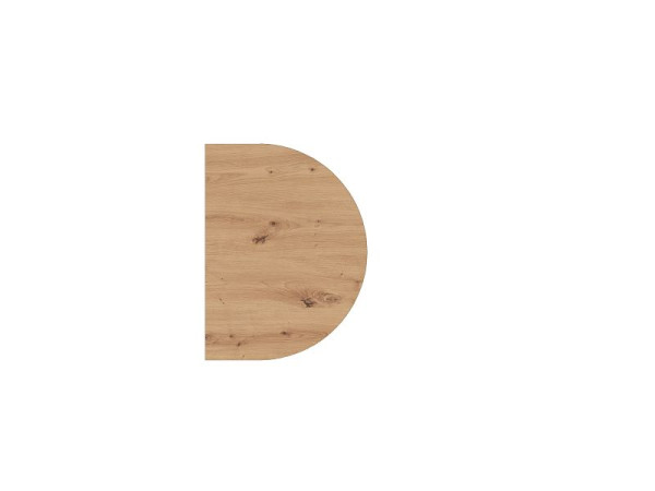 Hammerbacher aanbouwtafel HA60, 60 x 80 cm, blad: knoestig eikenhout, 25 mm dik, aanbouwtafel met onderstel in grafiet, werkhoogte 68-76 cm, VHA60/R/G