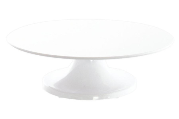 Schneider dortový talíř melaminový, bílý, s nohou, otočný, Ø 320 mm, výška 100 mm, 227028