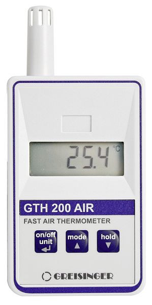 Termômetro ambiente de precisão Greisinger GTH 200 air Pt1000, 600251