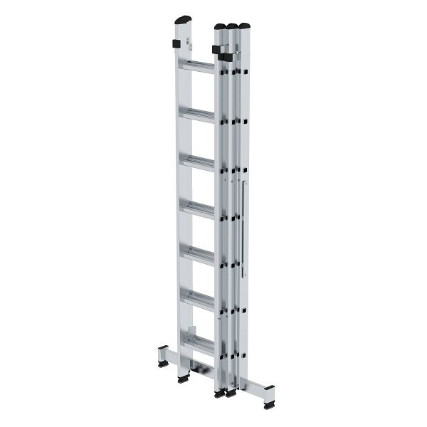 Munk Günzburger Steigtechnik multifunctionele ladder 3-delig met nivello® traverse 3x7 sporten, 011107