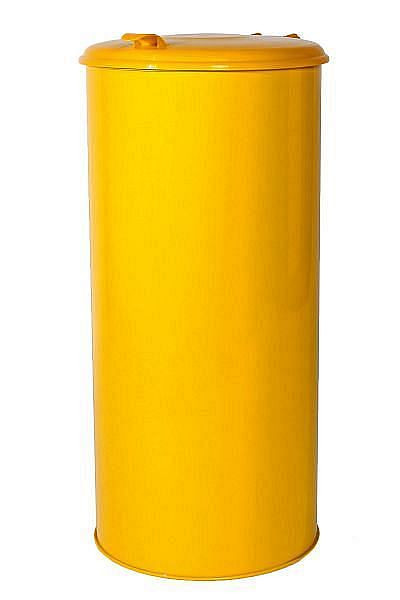 Renner hulladékgyűjtő "Yellow Bag" (szorítógyűrű nélkül), űrtartalom kb. 70 L, Ø 315 mm, magasság 770 mm, sárga műanyag tetővel, közlekedési sárga, 8030-00