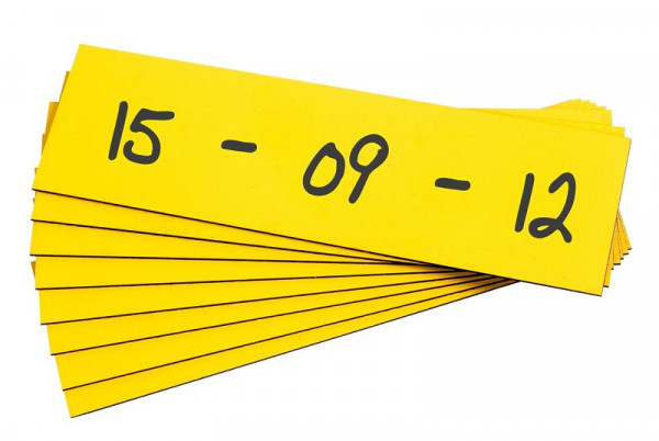 Eichner magneet-eindscherm, afmeting: 50 x 200 mm, geel, VE: 100 stuks, 9218-04032