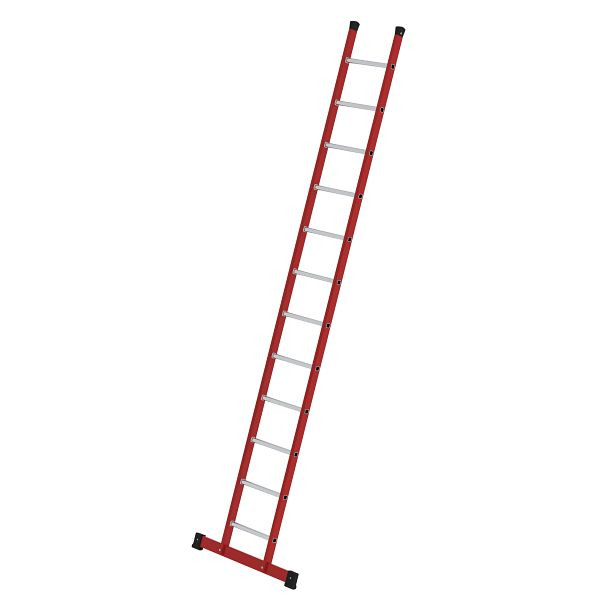 Munk Günzburger Steigtechnik eentraps ladder GVK / aluminium met traverse 12 sporten, 035312