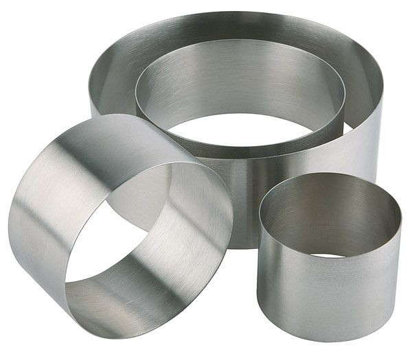 APS hab adagológyűrű, Ø 7 cm, magasság: 4,5 cm, rozsdamentes acél, matt, varratmentes, 00099