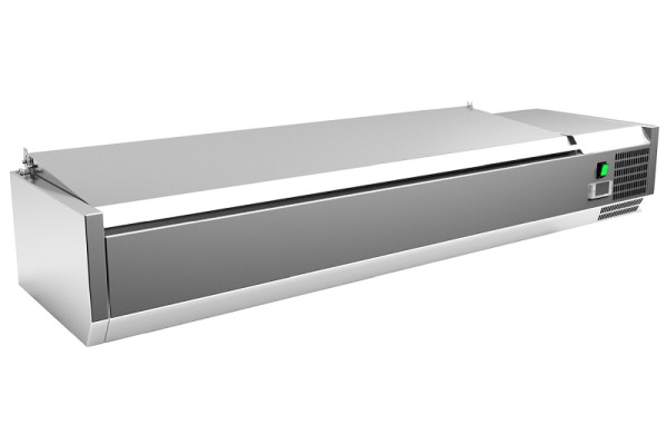 Gastro-Inox rozsdamentes acél felső hűtés 5x GN1/3 + 1x GN 1/2 tetővel, 209.156