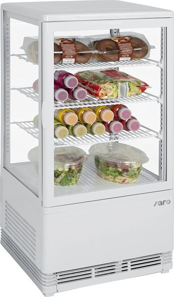 Βιτρίνα με ψυγεία κυκλοφορίας αέρα Saro mini μοντέλο SC 70 λευκή, 330-10001