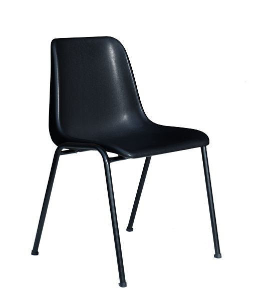 Lüllmann vormschaalstoel, 450/785 x 470 x 405 mm, zwart, 230050