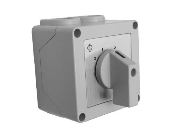 Przełącznik ręczny 3-stopniowy Schultze AP, 0-1-2-3, 230V 20A, IP42, natynkowy, 1-S123