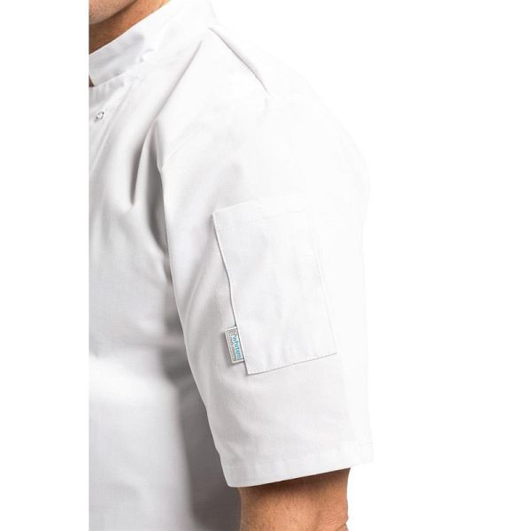 Whites Chefs Clothing Whites Vegas jaqueta chef mangas curtas branco 3XL, A211-3XL