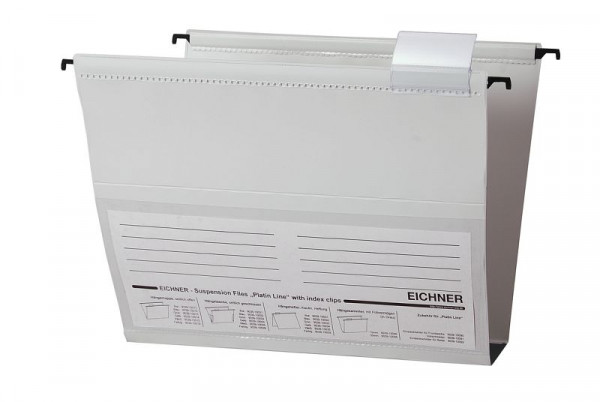 Eichner Platin Line hangmap van PVC, grijs, bodembreedte: 30 mm, VE: 10 stuks, 9039-10056