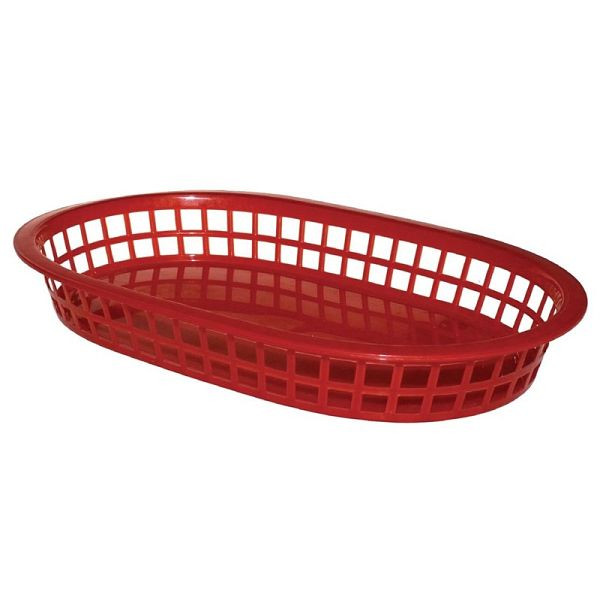 OLYMPIA oválné servírovací košíky plastové červené, PU: 6 kusů, GH967