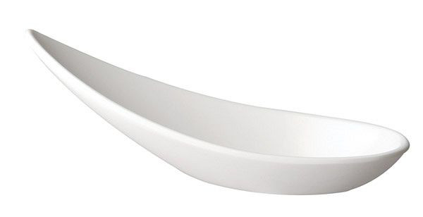 APS lžička na prst -MING HING-, 11 x 4,5 cm, výška: 4 cm, melamin, bílá, balení 60 ks, 83842