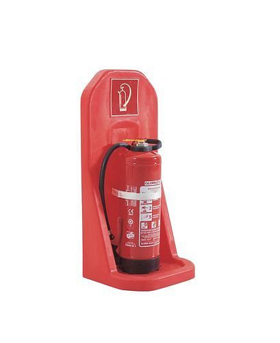 DENIOS ildslukker vægholder til 1 flaske, rød, 169-985