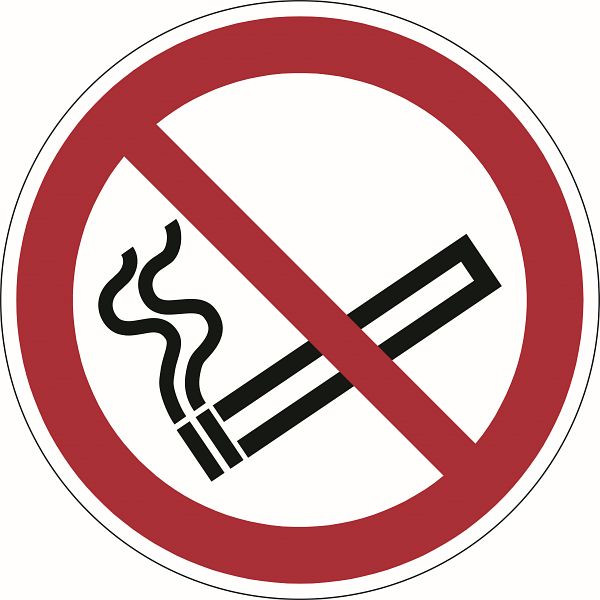 HOLDBAR sikkerhedsplade "Rygning forbudt", rød, 172803