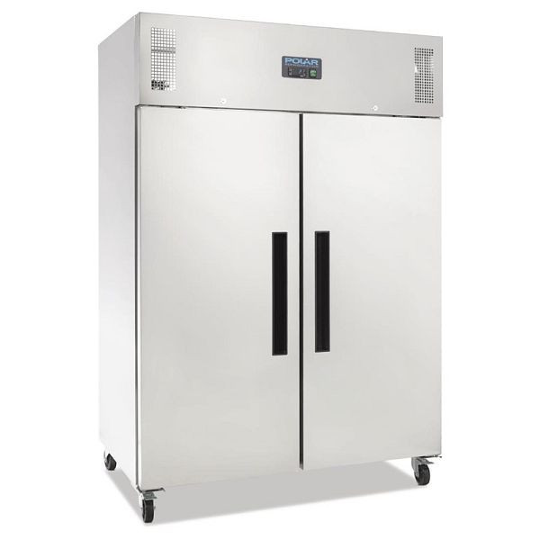 Polar 2-dørs køleskab i rustfrit stål 1200L, G594
