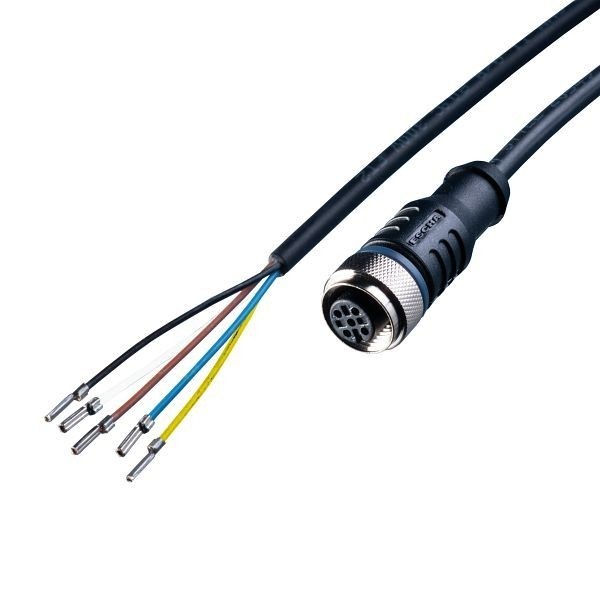 LED2WORK Leuchten Sensor Kabel, PUR, 2,5m - M12 Buchse/offene Leitungsenden - 5 Adern, A kodiert, 24V DC, 200100-09