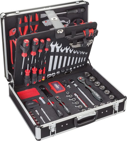 VIGOR værktøjskasse, universal, slidsprofil, manipulationssikret TORX-profil, antal værktøjer: 143, V2542