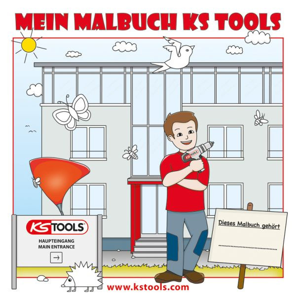 Carte de colorat pentru copii KS Tools Tools, 100211