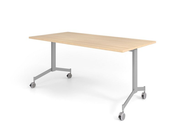Hammerbacher mobilní skládací stůl 160x80cm, dub, deska stolu sklopná o 90°, VKF16/E/S