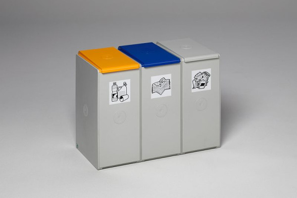 Pojemnik plastikowy VAR 40 L, 3-drożny, bez pokrywy, 3802