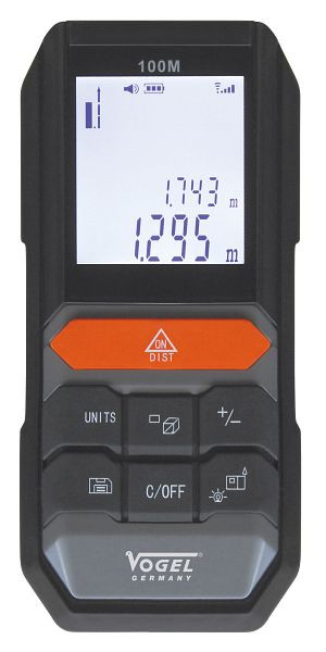Vogel Germany Laser Range Finder Range: 0,05 - 100m Ανάγνωση: 0,001m Μέγιστη Ανοχή Σφάλματος: 5mm 140134