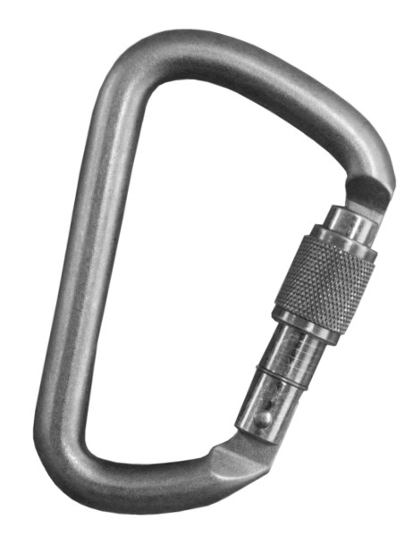 Funcke γάντζος καραμπίνερ FSK3, ατσάλινο βιδωτό καραμπίνερ, πλάτος ανοίγματος: 24 mm, σχήμα D, 70020131