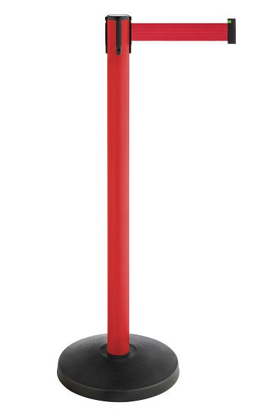 Stâlp barieră ALLROUNDLINE cu centură, stâlp: galben / centură: roșu, ALA-20-3.0-0010