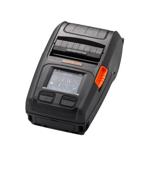 Bixolon mobil industriel bil-ID-printer, 2 tommer, 58 mm udskrivningsbredde, Bluetooth, iOS-kompatibel, WLAN, XM7-20iWK