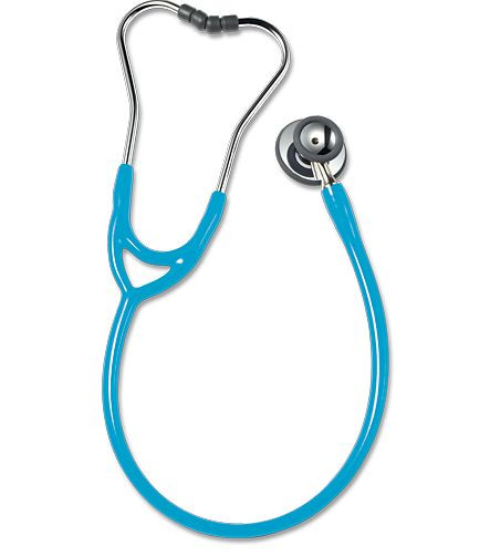 ERKA stethoscoop voor volwassenen met zachte oorstukjes, 2 membraanzijden (convex membraan), tweekanaalsslang Finesse², kleur: lichtblauw, 535.00025