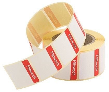 Contacto Labels Wednesday red, PU: 500 τεμάχια σε ρολό, 4371/053