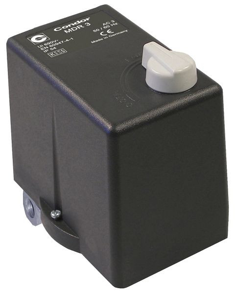 ELMAG drukschakelaar CONDOR, MDR 3 EA/11 bar, 400 volt (4,0 - 6,3 A), inclusief overdrukventiel EV3 S, 11935