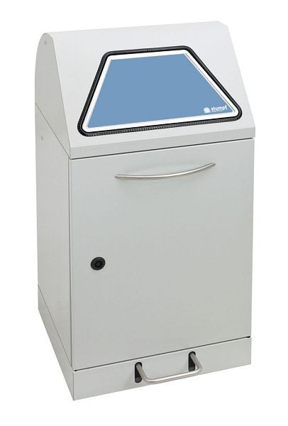 Segregator tępych odpadów Modul-Vario 45, jasnoszary, pojemnik wewnętrzny ocynkowany, 45 litrów, dźwignia pedału, 625-045-1-2-735