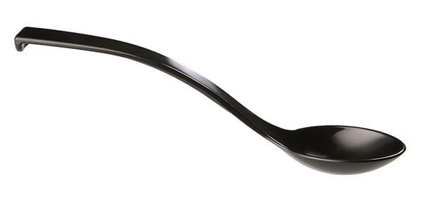 APS lahůdková lžíce, Ø 6 cm, délka: 23 cm, SAN, černá, 6 ks, 88628