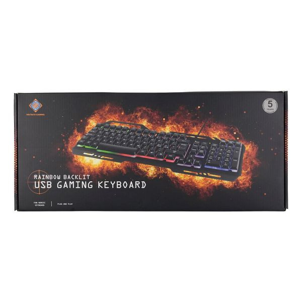 Deltaco RGB-gamingtoetsenbord (RGB-achtergrondverlichting, Scandinavische lay-out), GAM-042