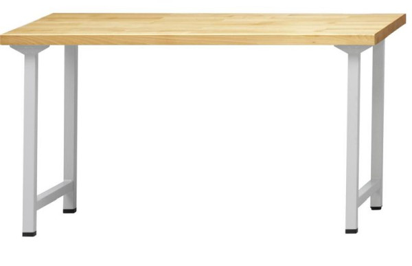stół warsztatowy ANKE; 1500x700x840mm; RAL7035; Blat z litego buku 40 mm, 400.200