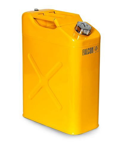 Kanister stalowy bezpieczny FALCON, malowany, z atestem transportowym, 20 litrów, 235-308