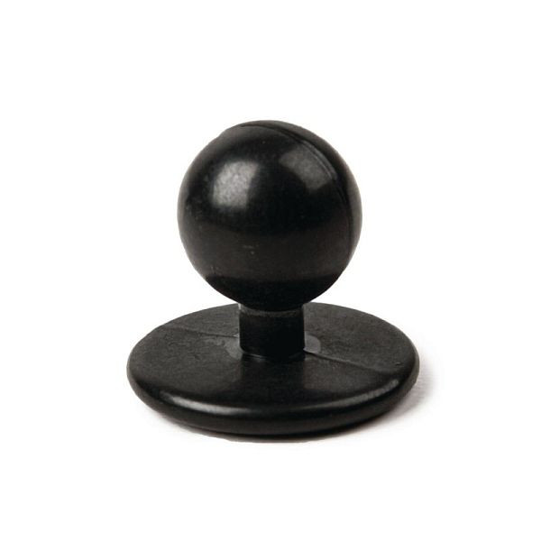 Botões de bola Whites pretos, PU: 12 peças, A016