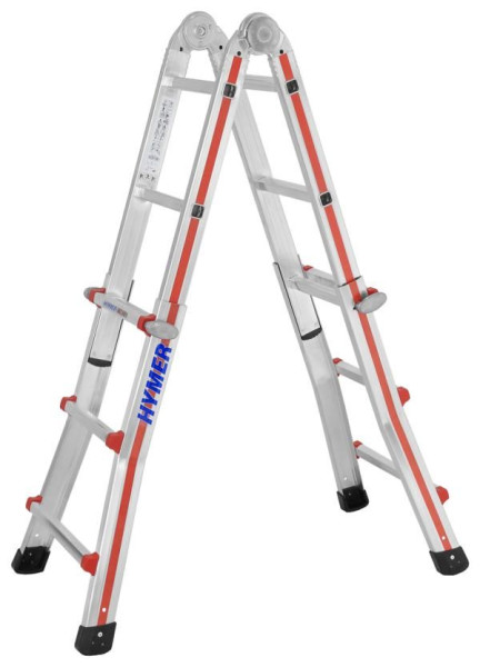 HYMER Telescopische ladder &quot;TELESTEP&quot;, 4x3 sporten, lengte enkele ladder 1,85 - 2,92 m, stahoogte (trapladder): 0,72 m, stahoogte (trapladder): 2,1 m, 804212