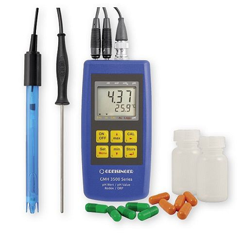 Conjunto completo Greisinger GMH 3511-SET para medição de pH/temperatura, 605021