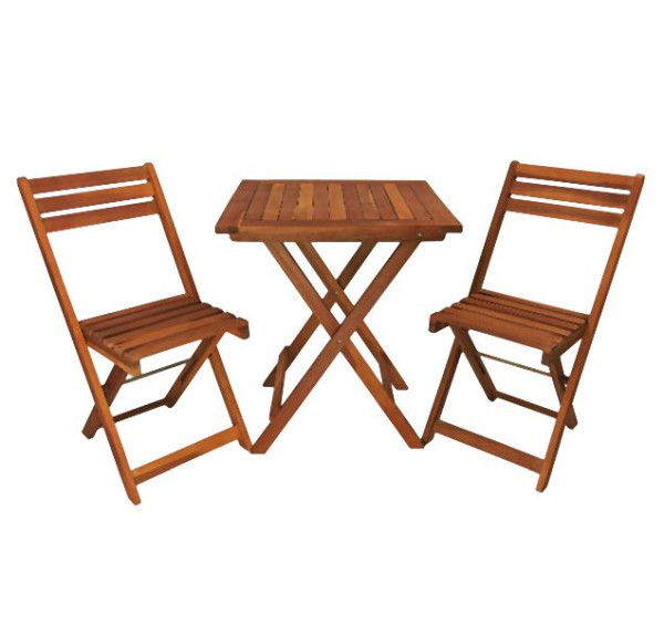 Metra altansæt, bord med 2 stole, brun, bistrosæt, 10388