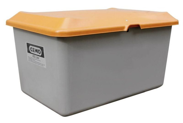 Cemo gritcontainer Plus 3 400 l, grijs/oranje, zonder uitnameopening, 10569