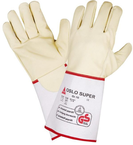 Hase Safety OSLO-SUPER, rękawice spawalnicze, mankiety, górna skóra bydlęca, rozmiar: 7, opakowanie jednostkowe: 6 par, 105100-7